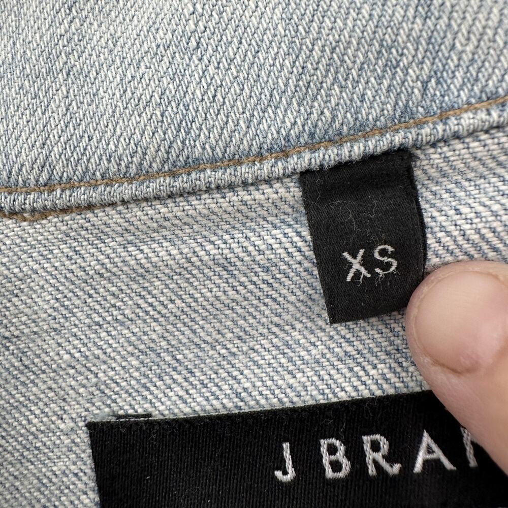 J Brand Jacket Womens XS Denim Atomic Stretch Button Up Distressed 40503225 - Picture 5 of 13